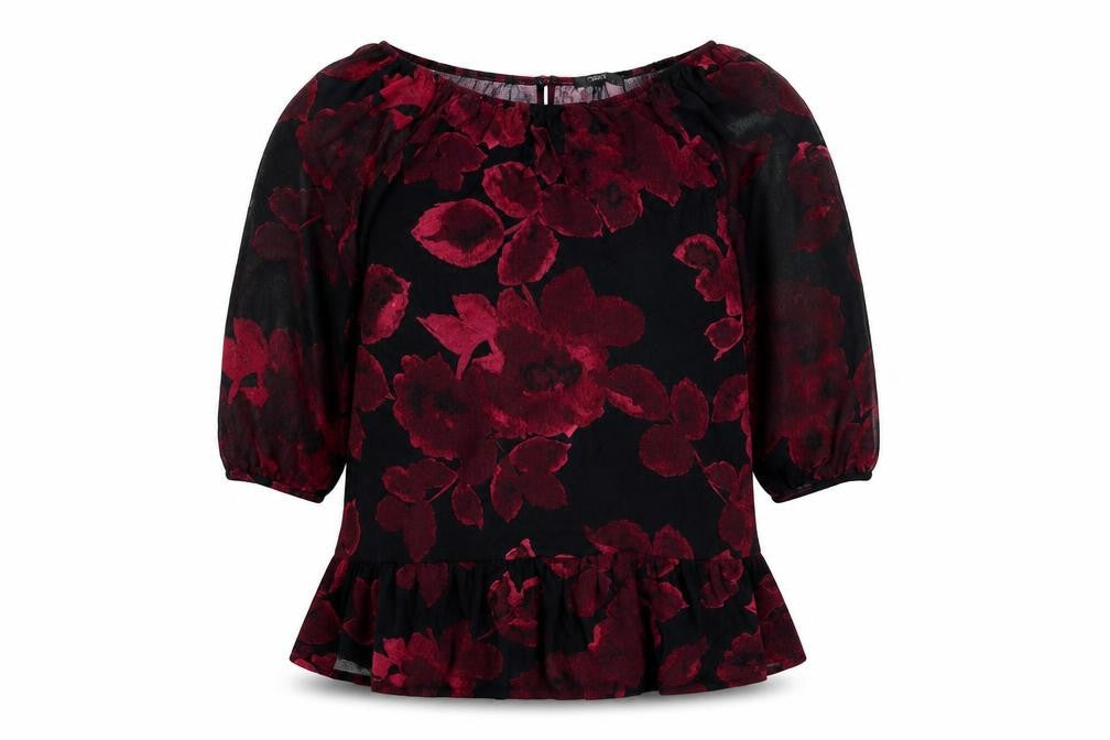 Womens UK Size 12 NEXT Black Tunic Blouse