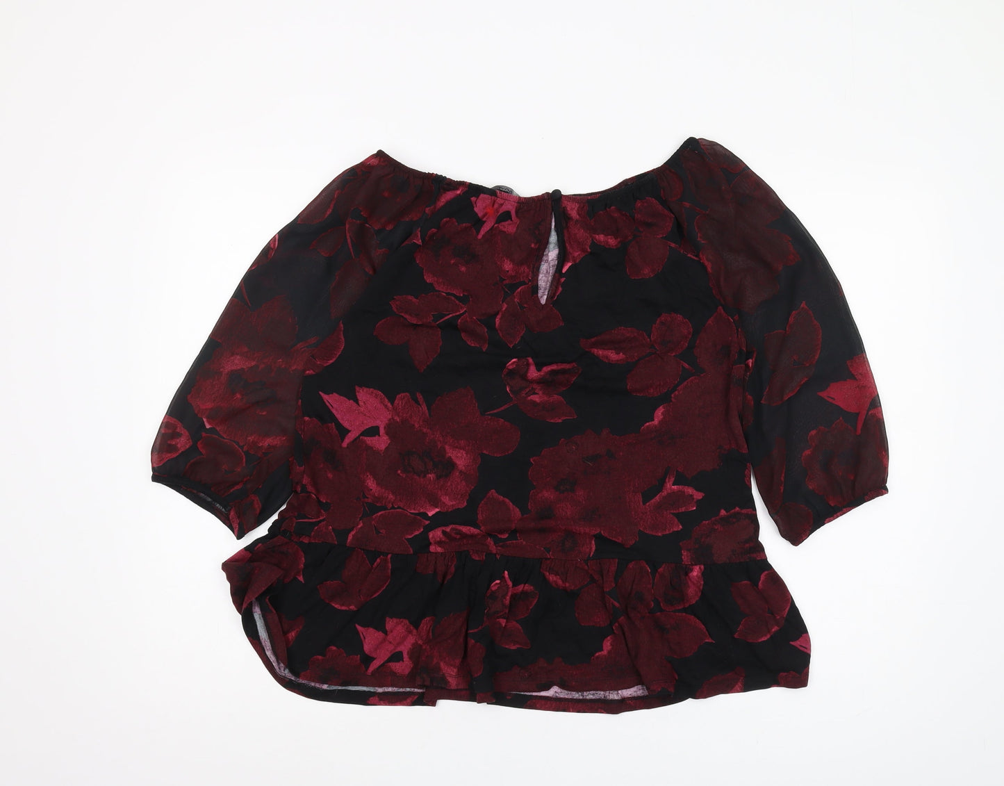 Womens UK Size 12 NEXT Black Tunic Blouse