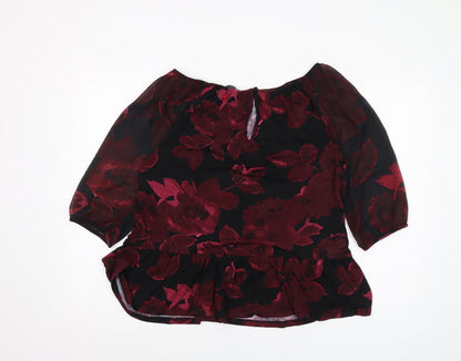 Womens UK Size 12 NEXT Black Tunic Blouse