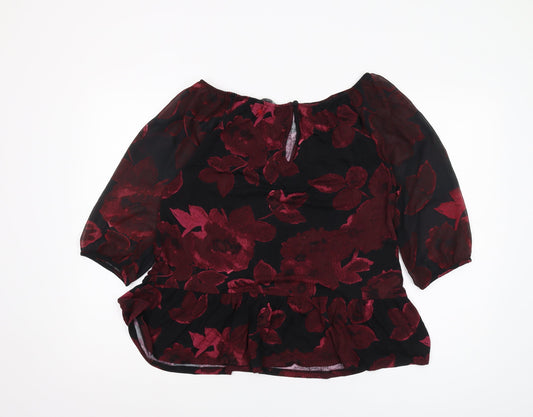 Womens UK Size 12 NEXT Black Tunic Blouse