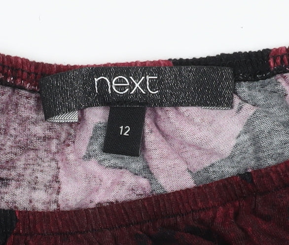 Womens UK Size 12 NEXT Black Tunic Blouse