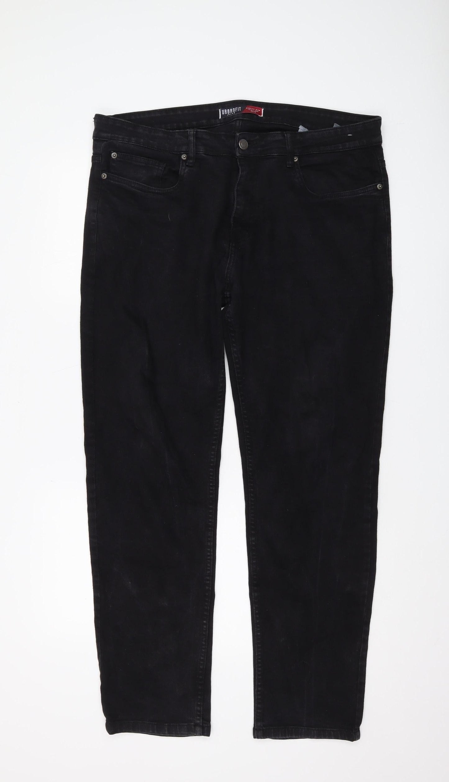 Urbanfit Men's Black Slim Stretch Jeans 38R