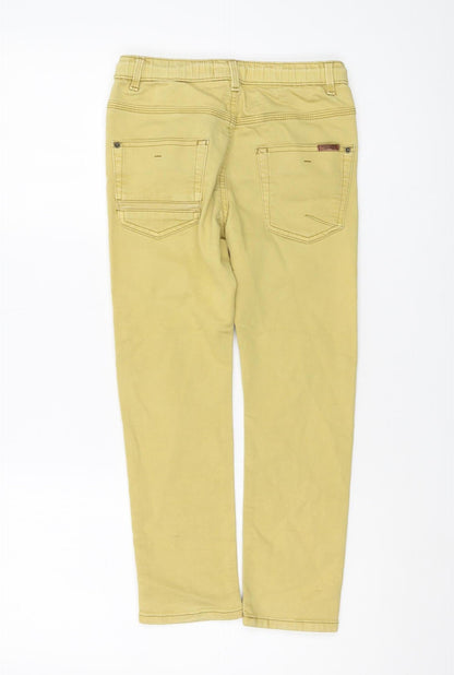 Zara Boys Beige Drawstring Jeans, 7 Years, Elastic Waist