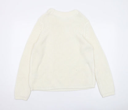 Bodyflirt Women's White Pullover Jumper M 12-14