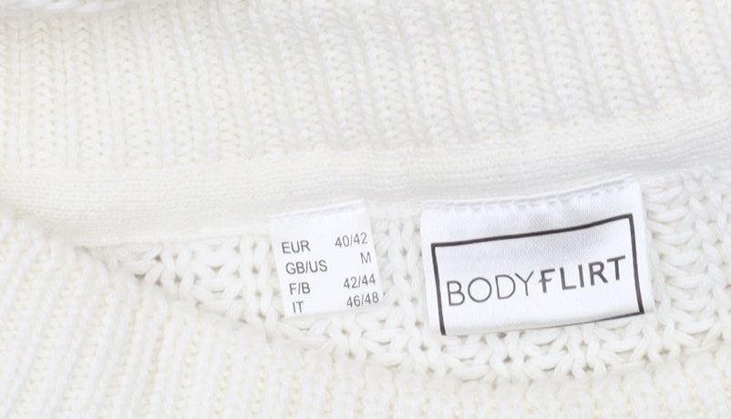 Bodyflirt Women's White Pullover Jumper M 12-14