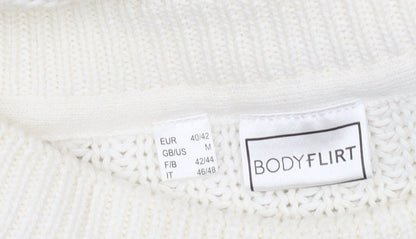 Bodyflirt Women's White Pullover Jumper M 12-14