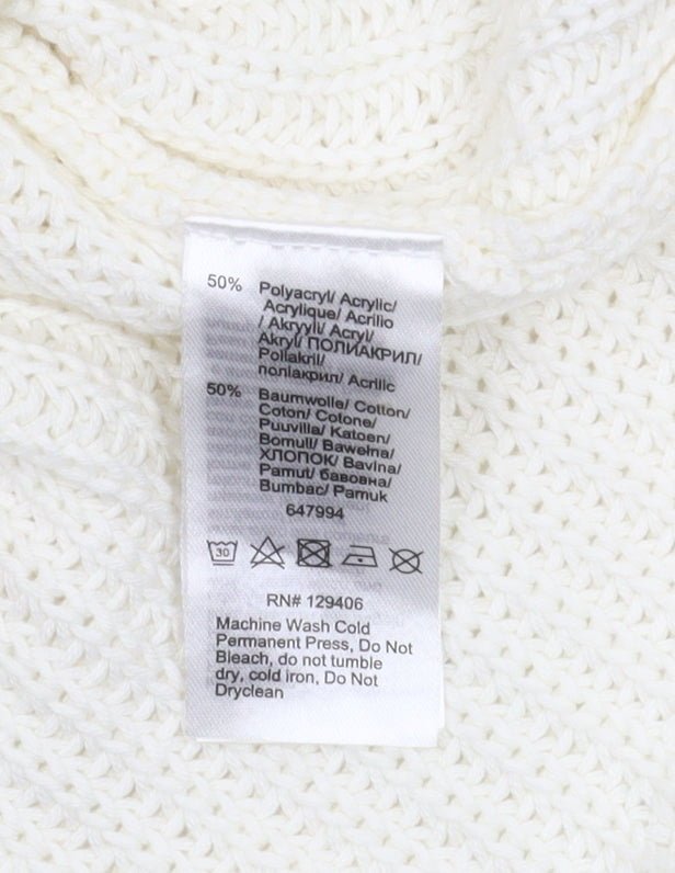Bodyflirt Women's White Pullover Jumper M 12-14