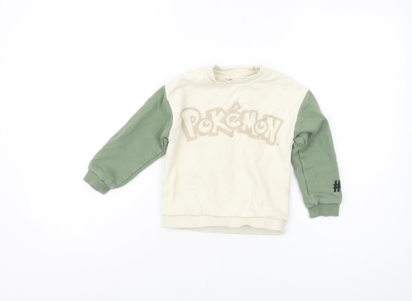 Marks and Spencer Boys Beige Pokemon Sweatshirt 3-4 Years