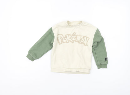 Marks and Spencer Boys Beige Pokemon Sweatshirt 3-4 Years