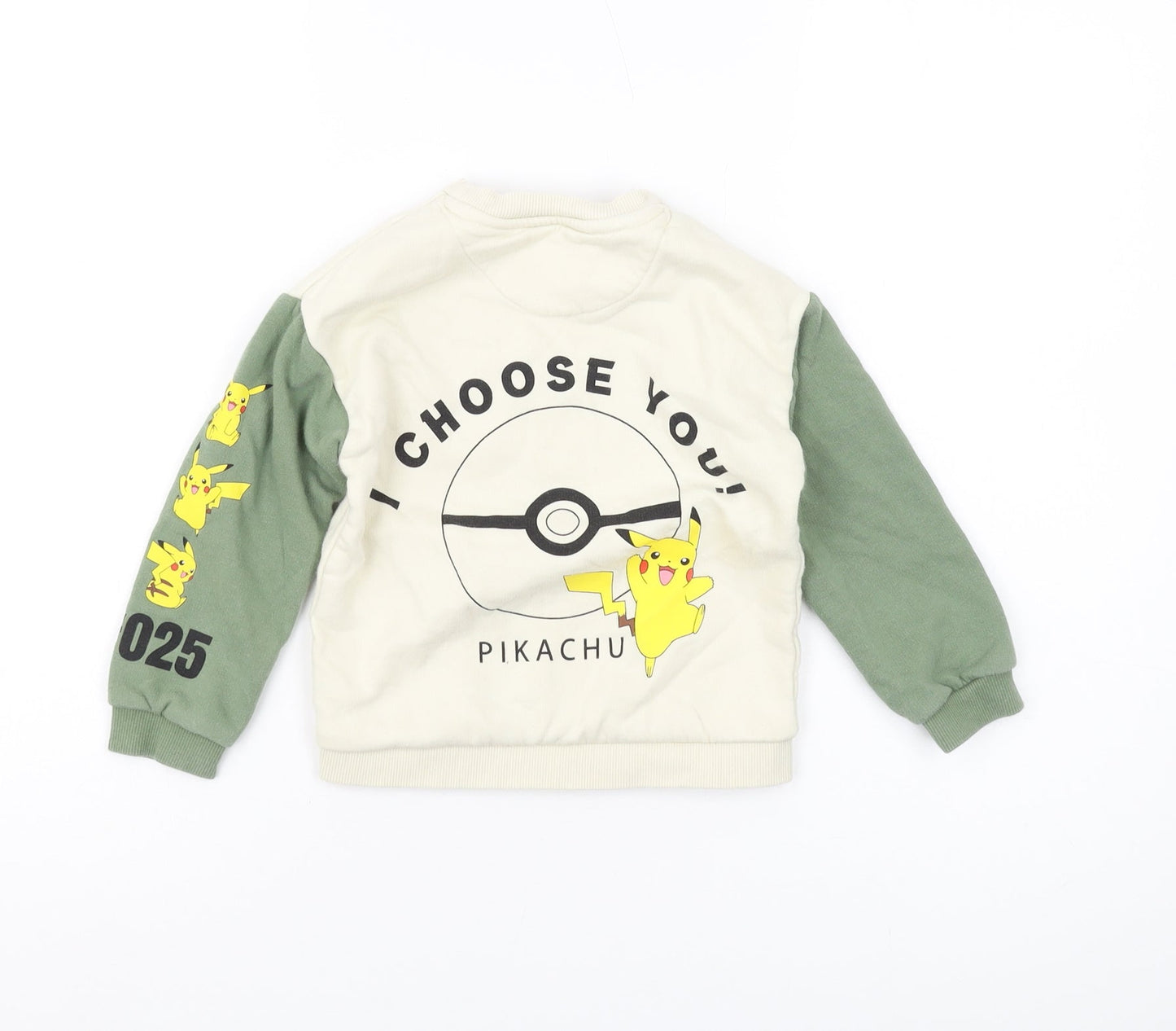 Marks and Spencer Boys Beige Pokemon Sweatshirt 3-4 Years