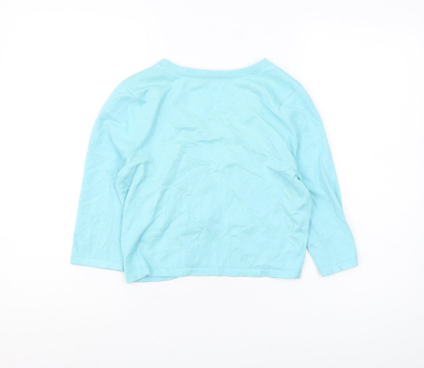 Womens UK Size 10 John Lewis Blue Cardigan Jumper