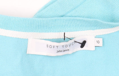 Womens UK Size 10 John Lewis Blue Cardigan Jumper