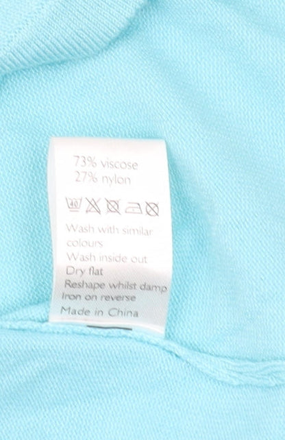Womens UK Size 10 John Lewis Blue Cardigan Jumper
