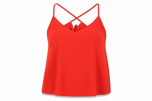 Front view of Red Herring Women's Red Camisole Tank Top, size 8