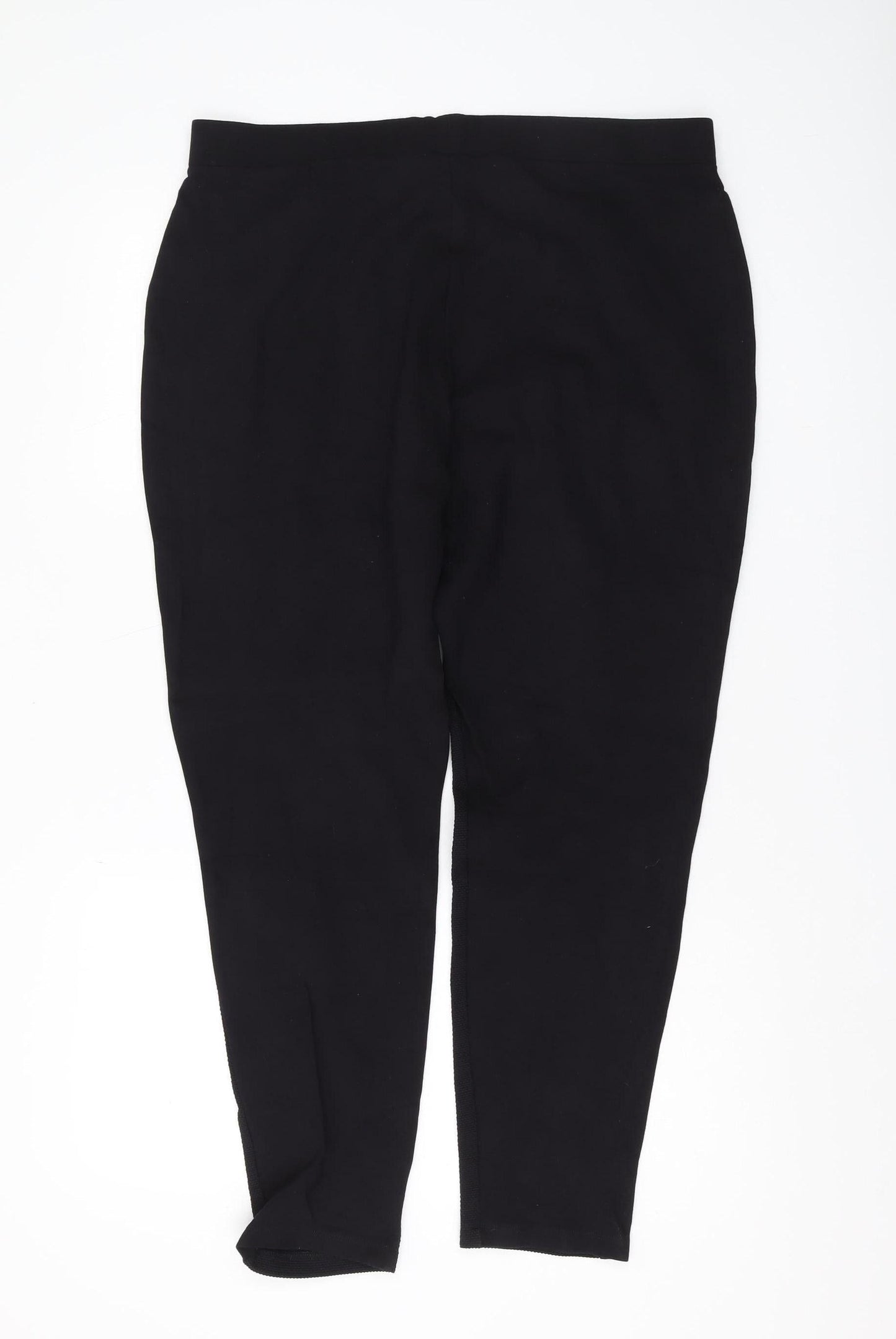 Womens UK Size M Marks and Spencer Regular Fit Jogger Black Trousers
