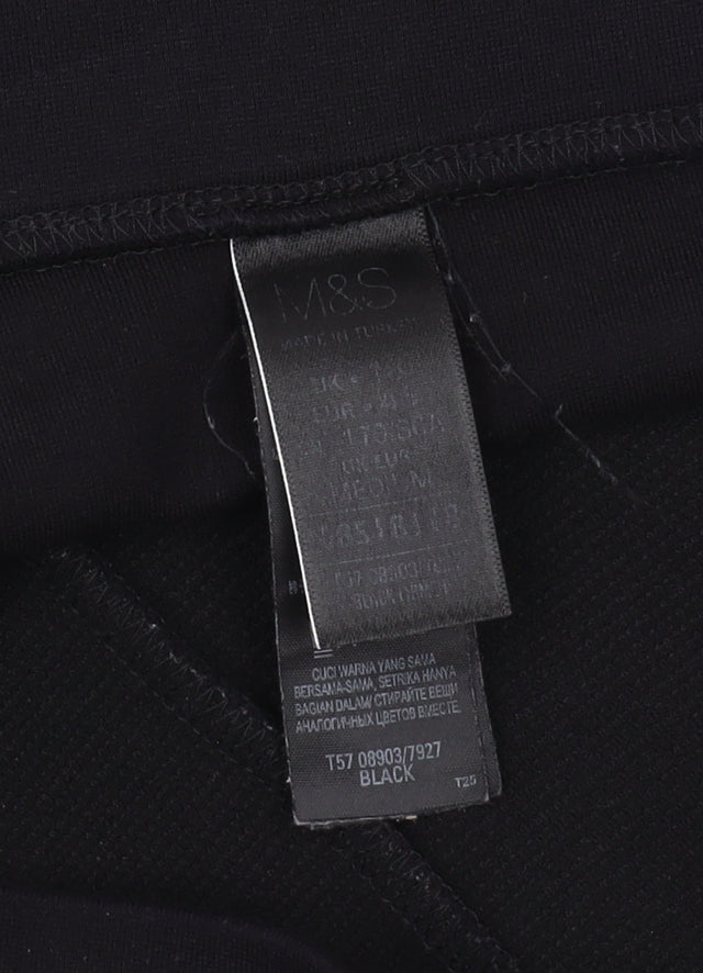 Womens UK Size M Marks and Spencer Regular Fit Jogger Black Trousers