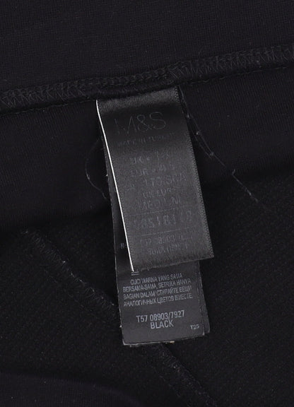 Womens UK Size M Marks and Spencer Regular Fit Jogger Black Trousers