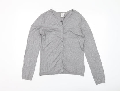 Womens UK Size M ICHI Grey Cardigan Jumper