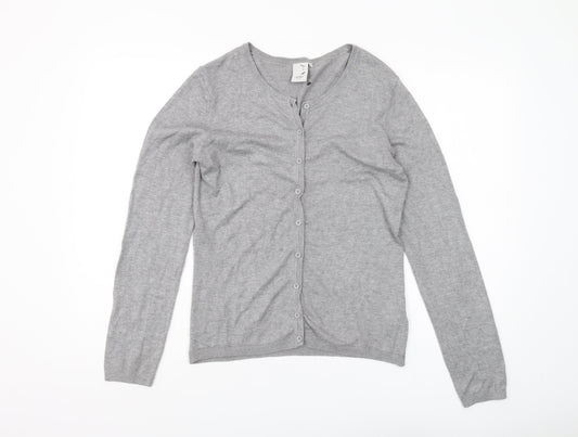Womens UK Size M ICHI Grey Cardigan Jumper