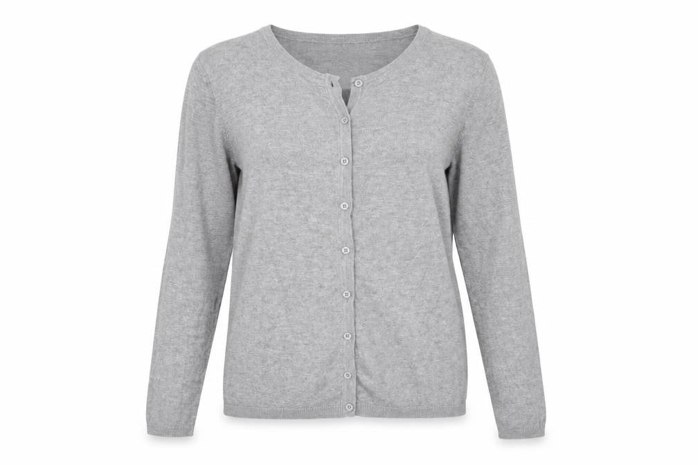 Womens UK Size M ICHI Grey Cardigan Jumper