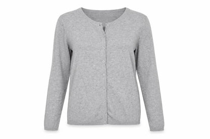 Womens UK Size M ICHI Grey Cardigan Jumper