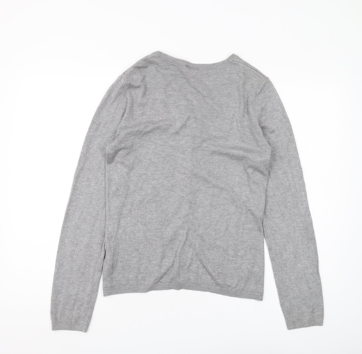 Womens UK Size M ICHI Grey Cardigan Jumper
