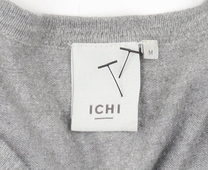 Womens UK Size M ICHI Grey Cardigan Jumper