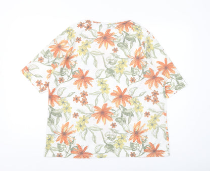 ISLE Women’s Multicoloured Floral T-Shirt L Casual