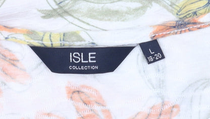ISLE Women’s Multicoloured Floral T-Shirt L Casual