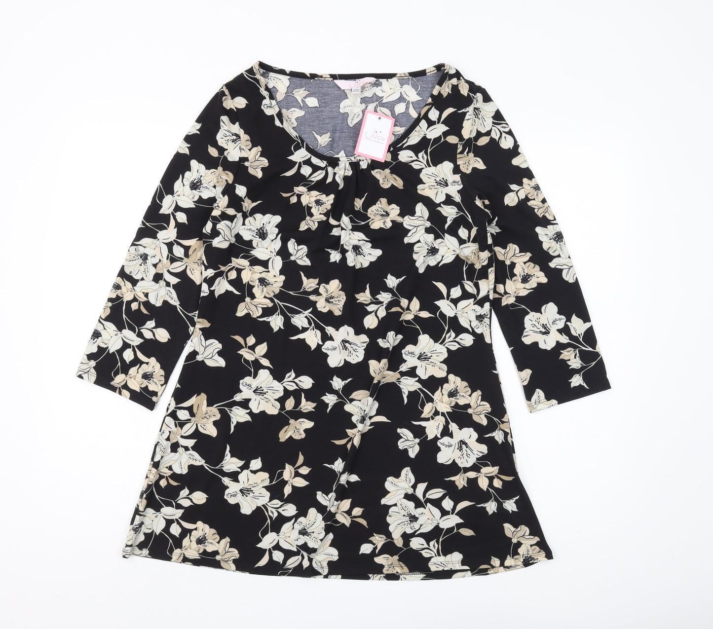 Womens UK Size 10 Julipa Black Tunic Blouse
