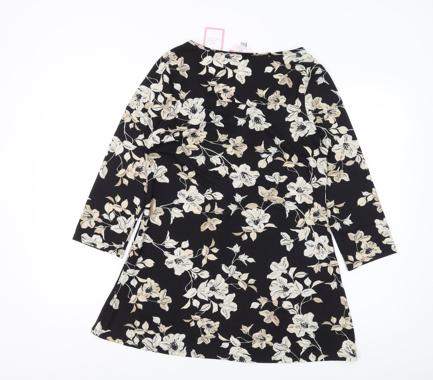 Womens UK Size 10 Julipa Black Tunic Blouse