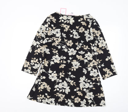 Womens UK Size 10 Julipa Black Tunic Blouse