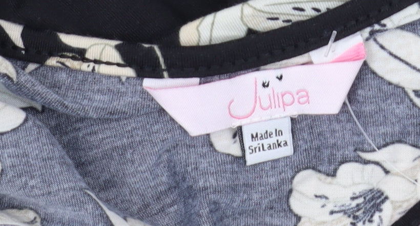Womens UK Size 10 Julipa Black Tunic Blouse