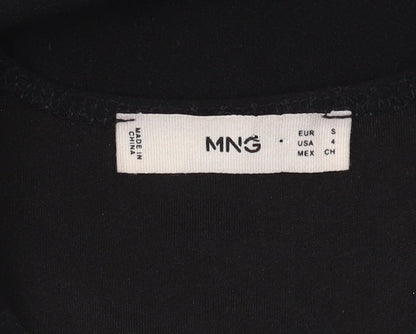 MNG Women's Black Bodycon Midi Dress, Size S