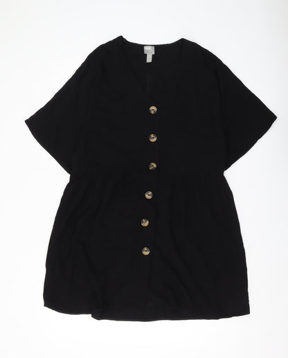 ASOS Women's Black Shirt Dress Size 8 Casual Style