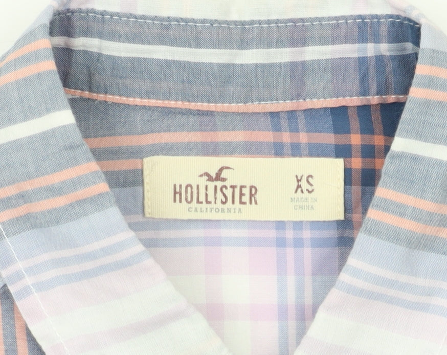 Womens UK Size XS Hollister Multicoloured Basic Button-Up