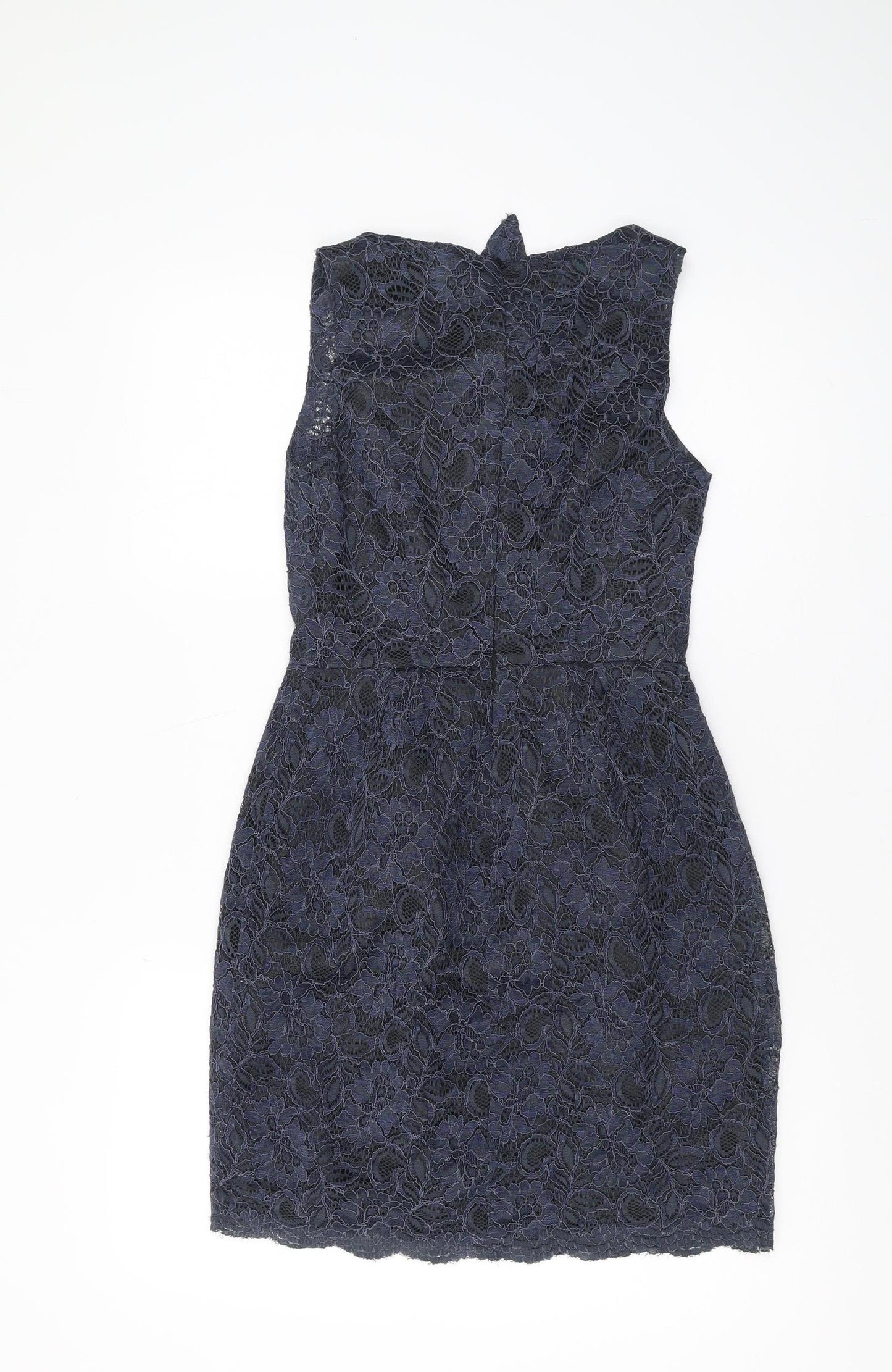 Monsoon Women's Black Lace Bodycon Dress Size 8 Party