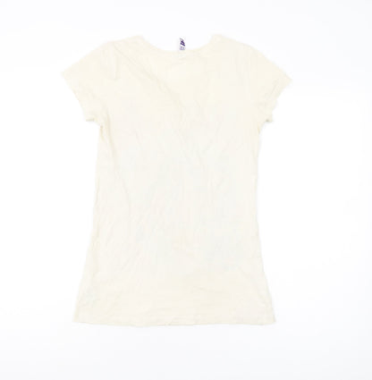 Womens UK Size 6 By Henry Holland Beige Basic T-Shirt