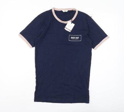 Next Men's XS Blue Crew Neck T-Shirt