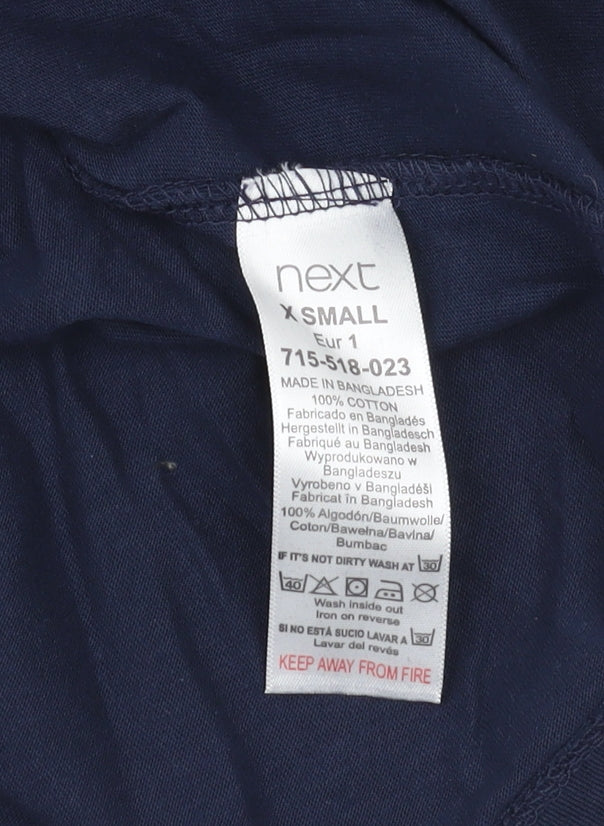 Next Men's XS Blue Crew Neck T-Shirt