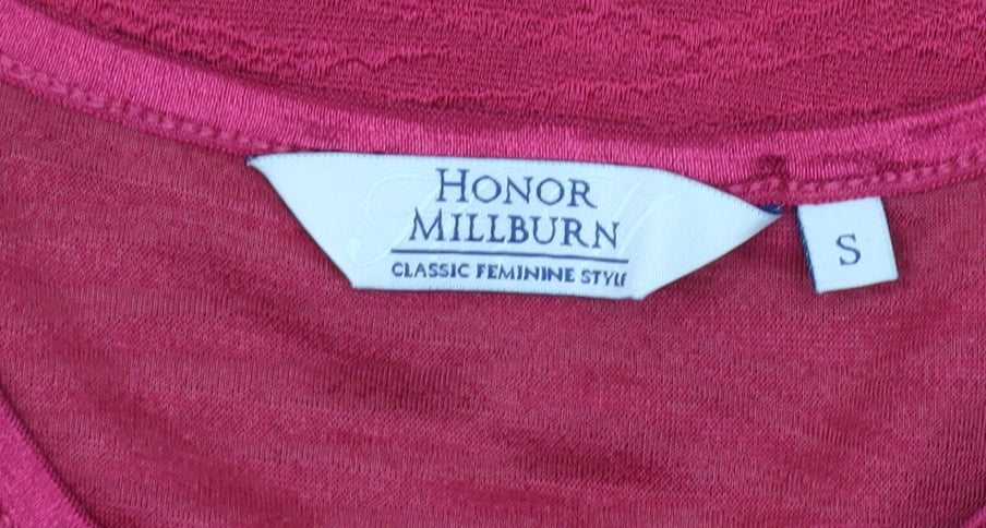 Womens UK Size S Honor Millburn Red Basic T-Shirt