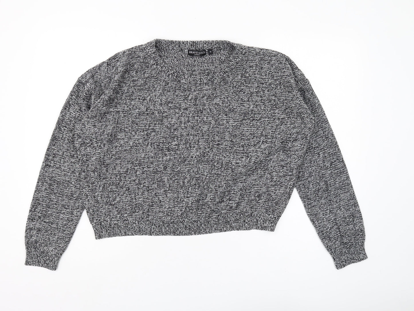 Womens UK Size M Brave Soul Grey Pullover Jumper