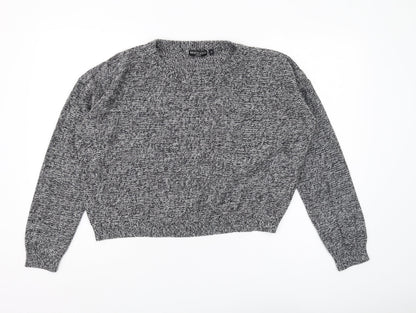 Womens UK Size M Brave Soul Grey Pullover Jumper