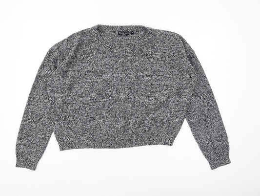 Womens UK Size M Brave Soul Grey Pullover Jumper