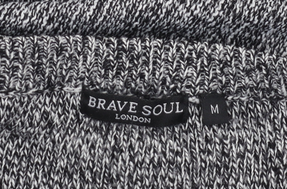 Womens UK Size M Brave Soul Grey Pullover Jumper