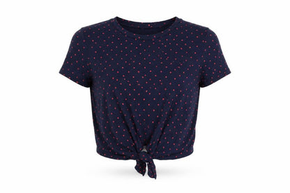 Monki Women's Blue Polka Dot T-Shirt XS