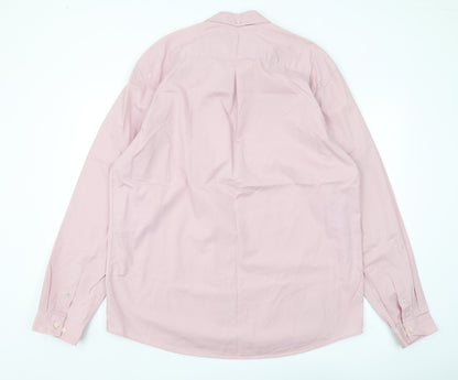 River Island Pink Long Sleeve Men's 2XL Casual Shirt