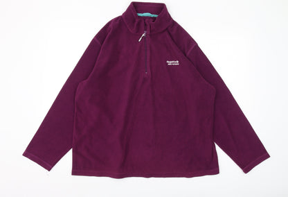 Regatta Women's Purple Fleece Zip Sweatshirt Size L