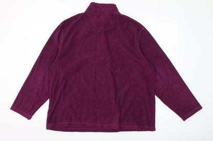 Regatta Women's Purple Fleece Zip Sweatshirt Size L