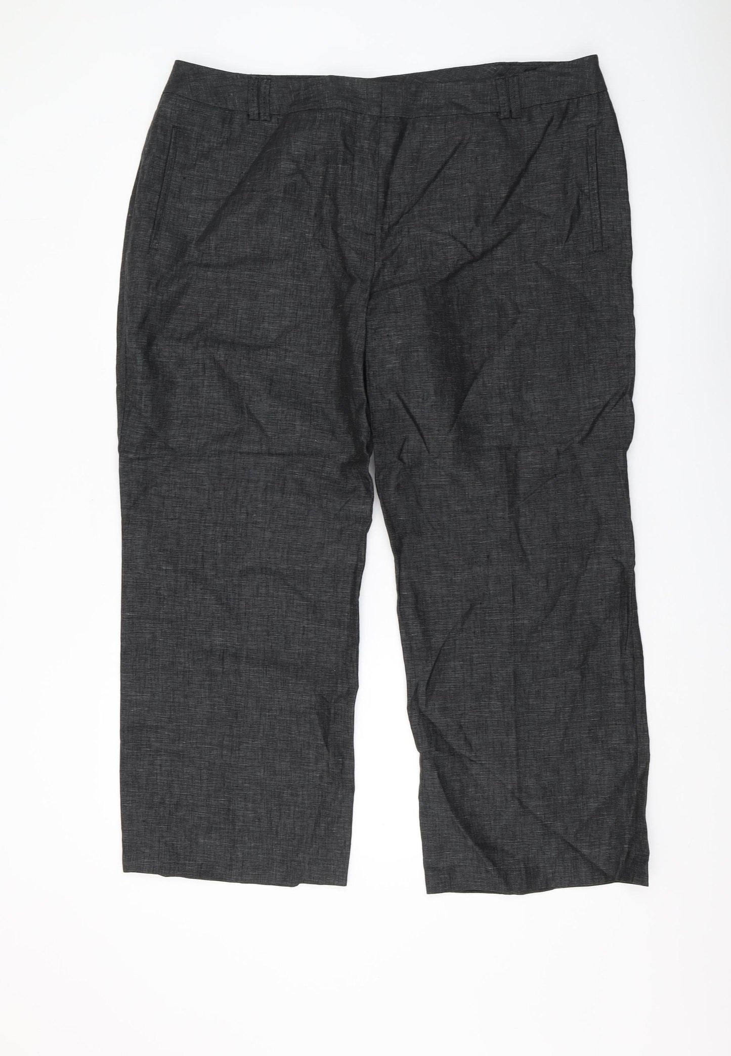 Womens UK Size 20 Marks and Spencer Relaxed Fit Dress Pants Black Trousers